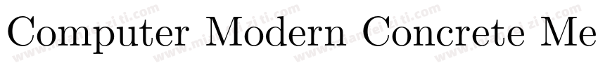 Computer Modern Concrete Medium字体转换